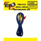 CABO 3+3 REFORÇADO AZUL 2M FBG-915