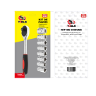 FBG-3140 KIT DE CHAVE 8 SOQUETES E 1 CATRACA